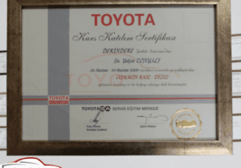 TOYOTA Eğitim Merkezi - Katılım Belgesi