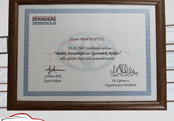 DERİNDERE - Başarı Belgesi