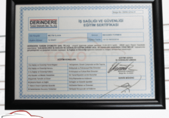 DERİNDERE - Başarı Belgesi
