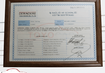 DERİNDERE - Başarı Belgesi